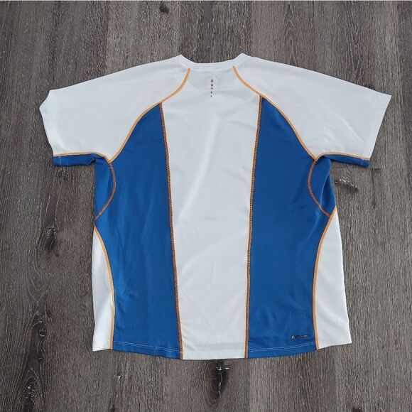 The North Face White and Blue FLASHDRY Short Sleeve Hiking Base Layer Shirt XL - Picture 4 of 4